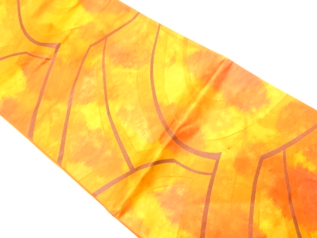 抽象模様織り出し　暈し　袋帯